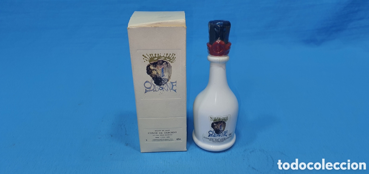 Coleccionismo de vinos y licores: BOTELLIN EN CAJA. OSBORNE, BRANDY DE JEREZ, SOLERA GRAN RESERVA. SIN ABRIR