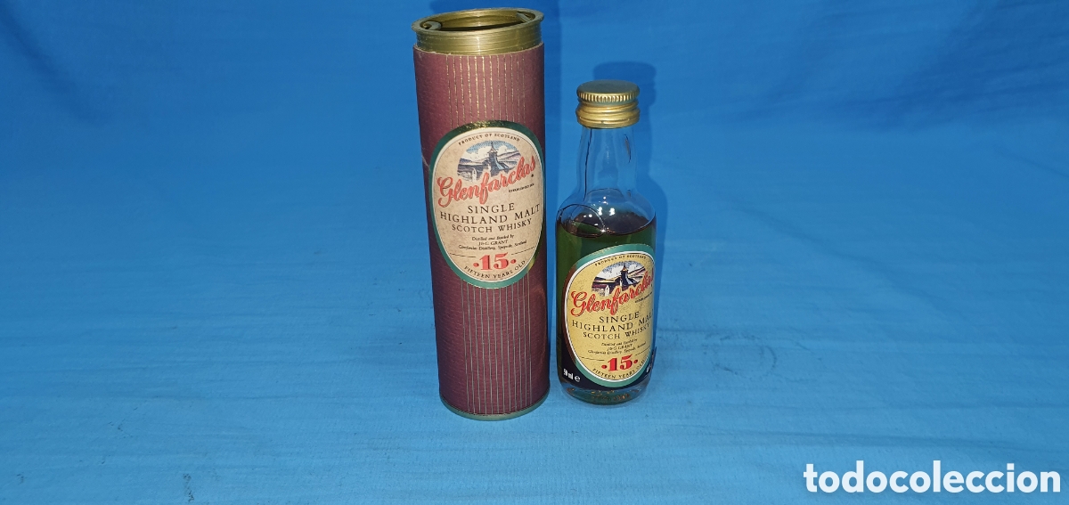 Coleccionismo de vinos y licores: BOTELLIN EN CAJA, GLENFARCLAS SCOTCH WHISKY 15 YEARS. SIN ABRIR