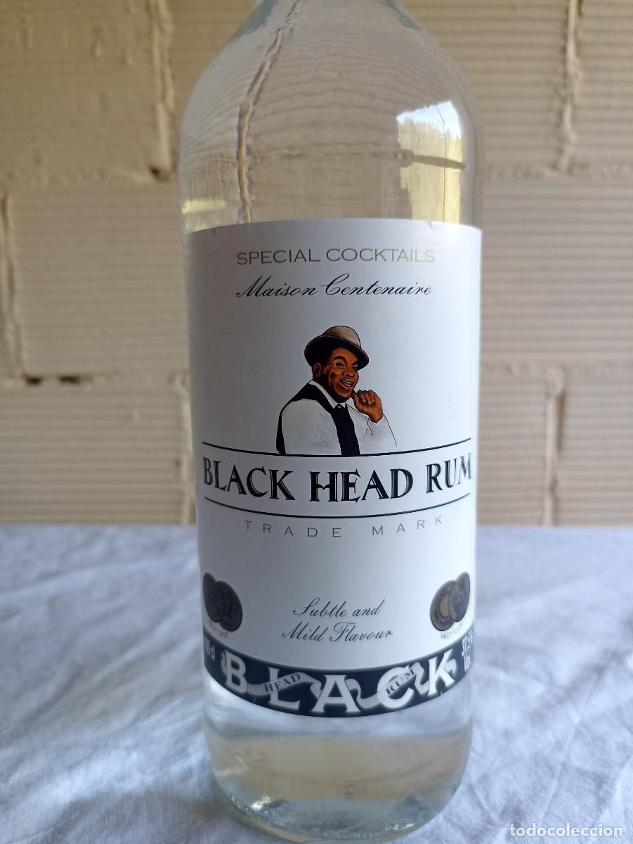 Coleccionismo de vinos y licores: Botella Black Head Rum - Foto 2