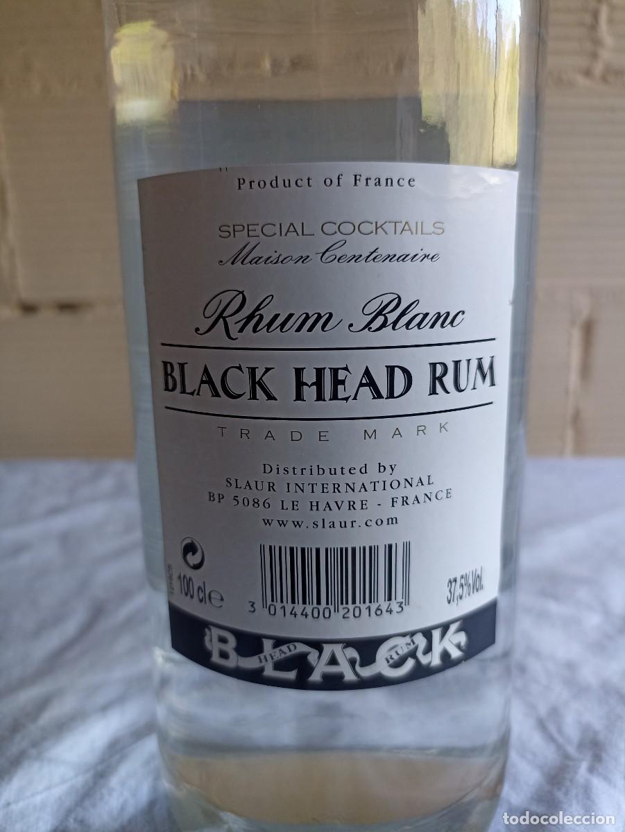 Coleccionismo de vinos y licores: Botella Black Head Rum - Foto 6