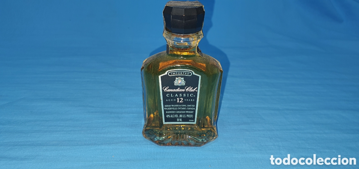 Coleccionismo de vinos y licores: BOTELLIN CANADIAN CLUB 12 YEARS WHISKY. SIN ABRIR