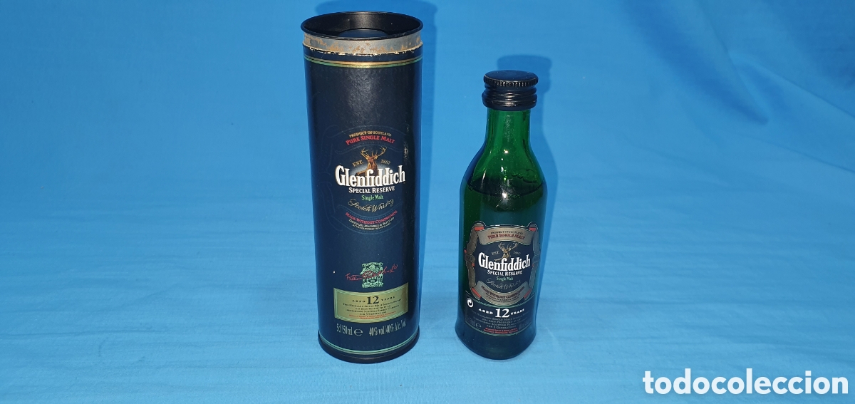 Coleccionismo de vinos y licores: BOTELLIN EN CAJA GLENFIDDICH SPECIAL RESERVE 12 YEARS, SCOTCH WHISKY. SIN ABRIR