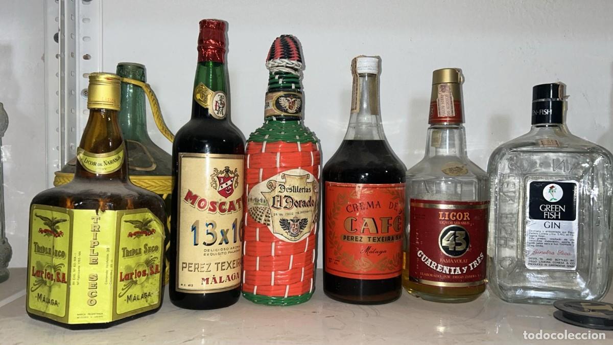 Coleccionismo de vinos y licores: BOTELLAS DE LICOR COMO CAFE, ANIS, GINEBRA, ETC... LICOR 45, GREEN FISH, TEXEIRA PREGUNTAR PRECIO X