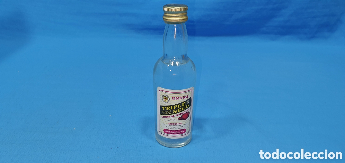 Coleccionismo de vinos y licores: BOTELLIN LICOR DE NARANJA. TRIPLE SECO EXTRA. BARTOLOME CA&Ntilde;ELLAS, MALLORCA. SIN ABRIR