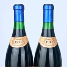 Coleccionismo de vinos y licores: 2 BOTELLAS DE VINO TINTO RIOJA VIÑA SANTANA COSECHA 1971 BODEGAS FAUSTINO MARTÍNEZ OYÓN.