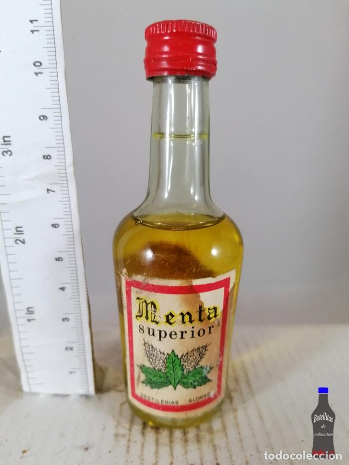 Coleccionismo de vinos y licores: BOTELLITA BOTELLIN LICOR MENTA SUPERIOR DESTILERIAS ALONSO ALICANTE