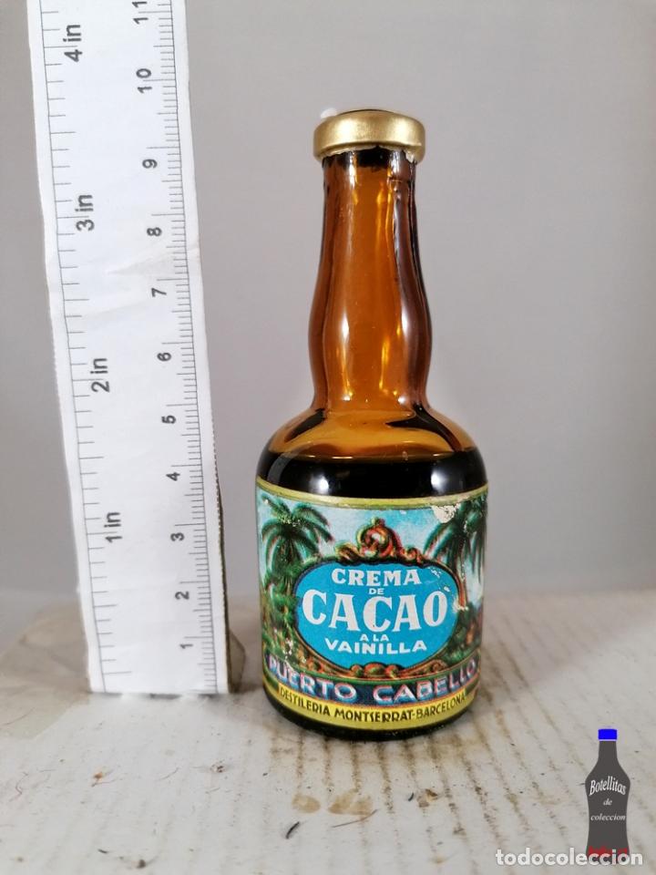 Collection of wines and liquors: BOTELLITA BOTELLIN CREMA DE CACAO A LA VAINILLA PUERTO CABELLO DESTILERIA MONTSERRAT