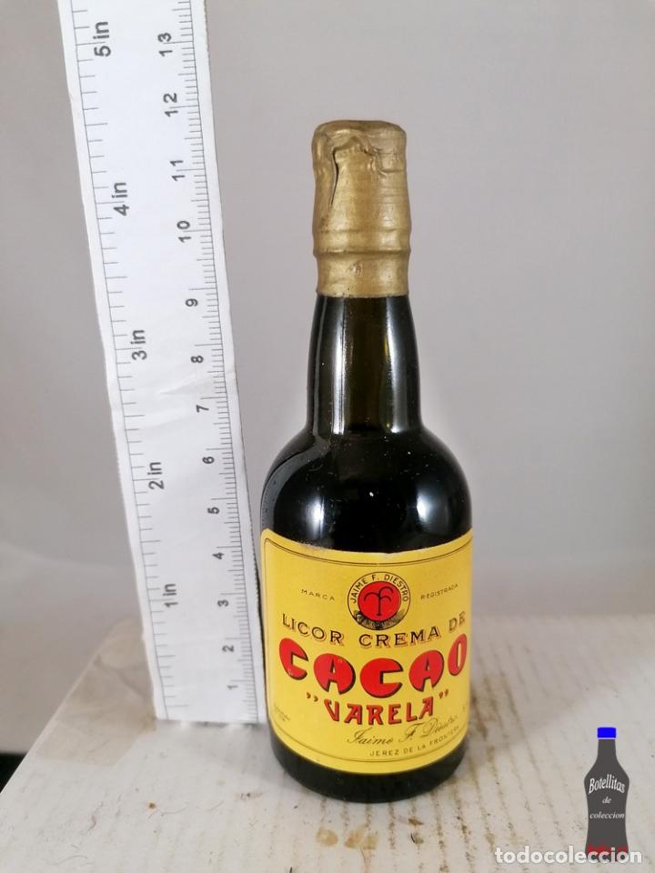 Coleccionismo de vinos y licores: BOTELLITA BOTELLIN LICOR CREMA DE CACAO VARELA JAIME DIESTRO JEREZ FRONTERA