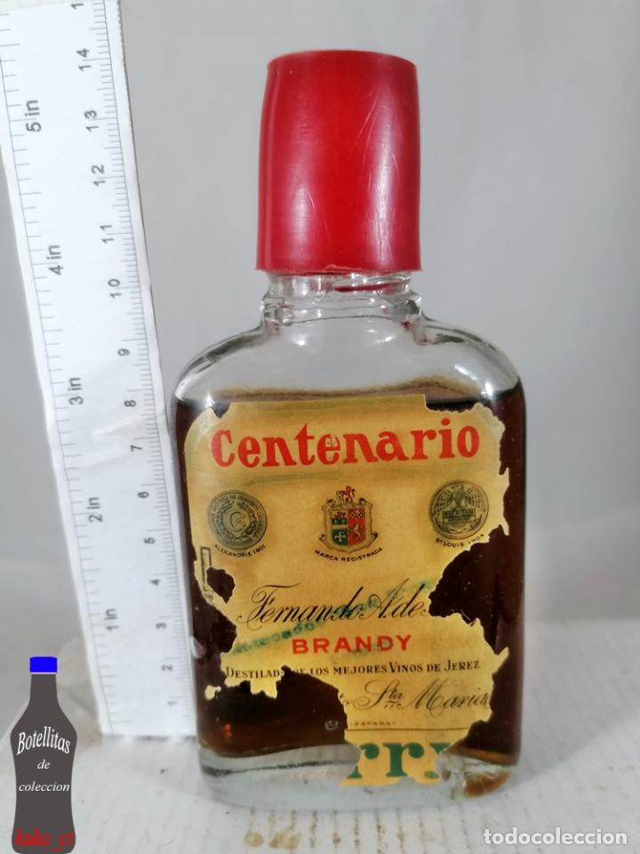 Coleccionismo de vinos y licores: BOTELLITA BOTELLIN PETACA BRANDY CENTENARIO FERNANDO A DE TERRY PUERTO DE SANTA MARIA