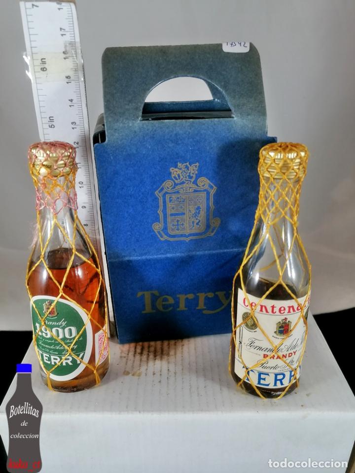 Colecionismo de vinhos e licores: BOTELLITA BOTELLIN BRANDY CENTENARIO 1900 FERNANDO A DE TERRY PUERTO DE SANTA MARIA + CAJA