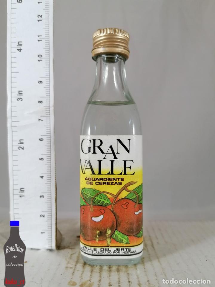 Collection of wines and liquors: BOTELLITA BOTELLIN GRAN VALLE AGUARDIENTE DE CEREZAS INDEVASA VALLE JERTE