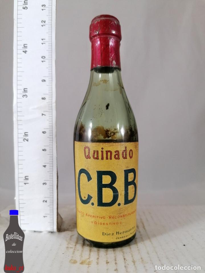 Coleccionismo de vinos y licores: BOTELLITA BOTELLIN QUINADO CBB DIEZ HERMANOS JEREZ DE LA FRONTERA MUESTRA