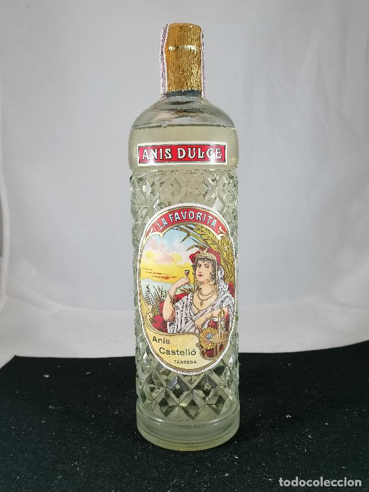 Collezionismo di vini e liquori: BOTELLA ANIS DULCE LA FAVORITA ANIS CASTELLO TARREGA 80 CENTIMOS