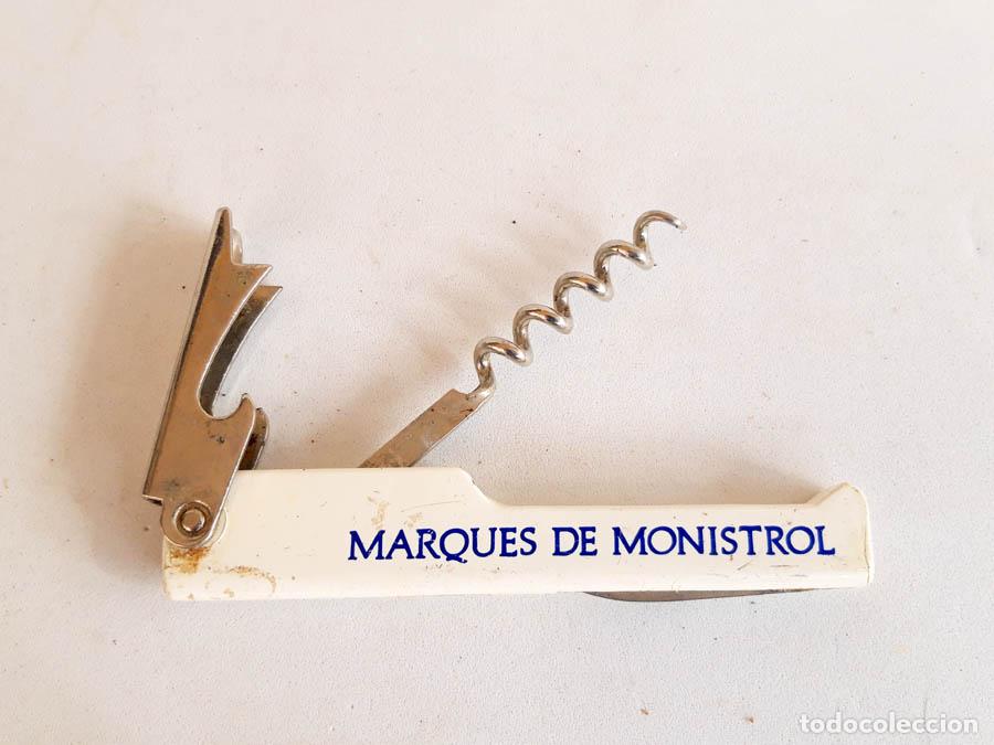 Coleccionismo de vinos y licores: Abrebotellas Sacacorchos, Marqu&eacute;s de Monistrol. Blanc en Noirs
