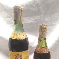 Coleccionismo de vinos y licores: CAVA 16 BRANDY COÑAC LOPEZ HERMANOS MALAGA DE 50 Y 25 CL AÑOS 50