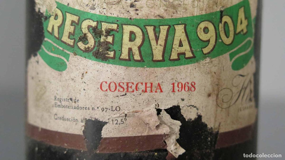 Coleccionismo de vinos y licores: BOTELLA. RESERVA 904. 1968 - Foto 2