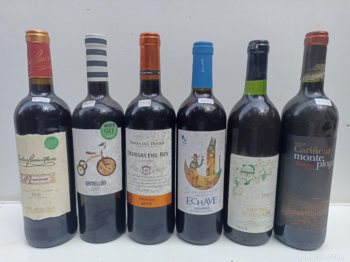 Sammlung von Weinen und Lik&ouml;ren: Lote 6 botellas de vino 2016 Faustino Rivero , 2017 Monte Plogar, 2019 Dehesas del Rey, Gamell&oacute;n,