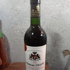 Coleccionismo de vinos y licores: ANTIGUA BOTELLA DE VINO DE BURDEOS CHATEAU VILLOT, 1996