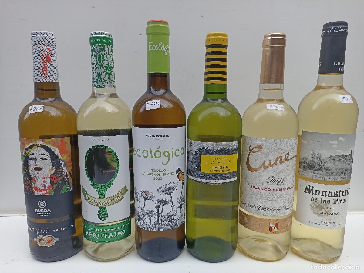 Coleccionismo de vinos y licores: Lote 6 botellas de vino Covest, Blancauvas, Monasterio de las vi&ntilde;as, La bien pint&aacute;, Cune, Ecol&oacute;gico