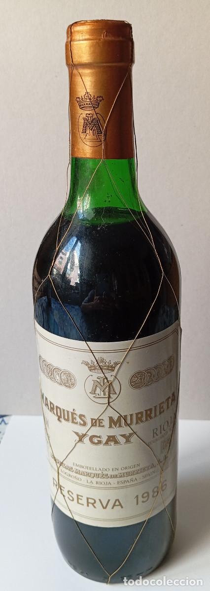 Coleccionismo de vinos y licores: RIOJA MARQUES DE MURRIETA (YGAY) RESERVA 1986
