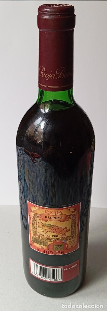 Coleccionismo de vinos y licores: RIOJA BORD&Oacute;N RESERVA 1981 - Foto 2