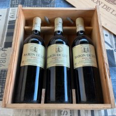 Coleccionismo de vinos y licores: CAJA BOTELLAS DE VINO - RIOJA BARON DE LEY -RESERVA AÑO 1995