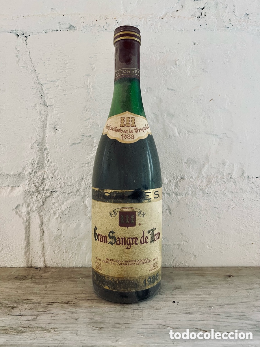 Coleccionismo de vinos y licores: Vino tinto TORRES GRAN SANGRE DE TORO, 1988