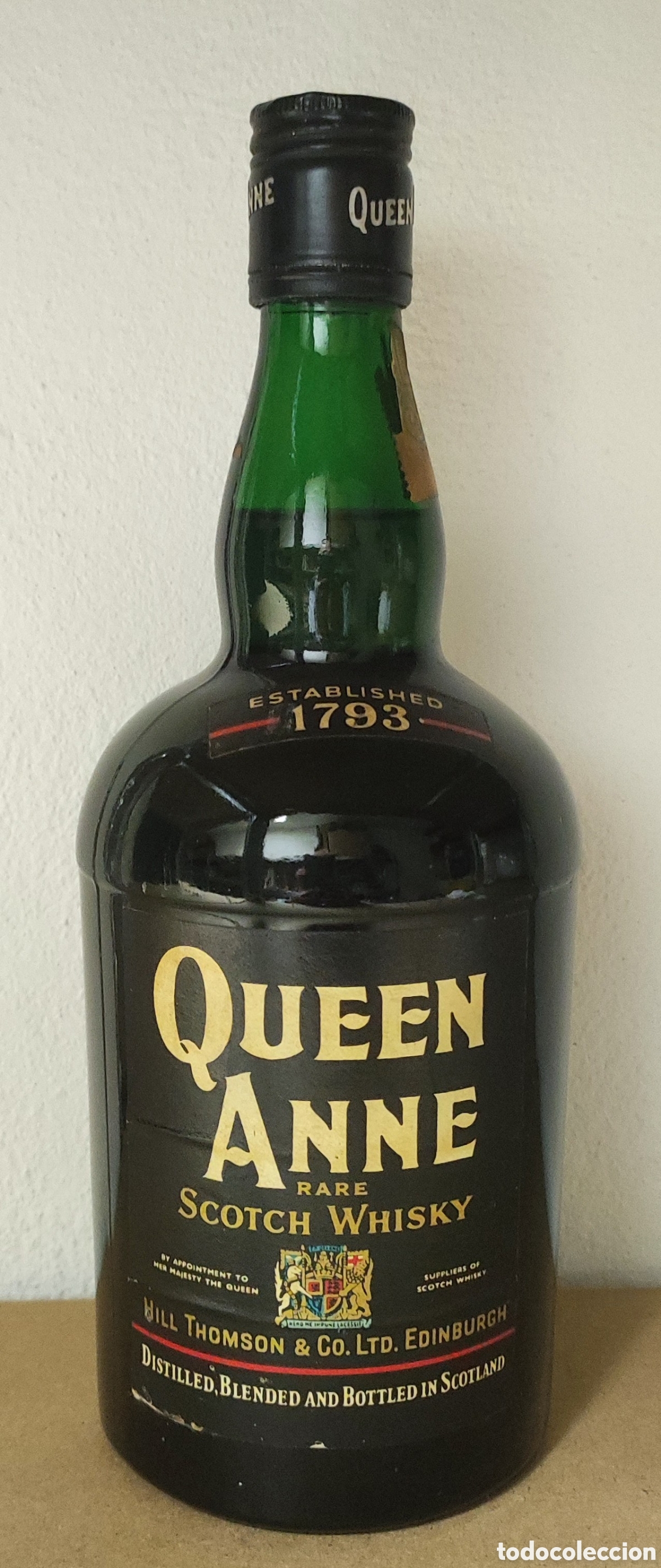 Coleccionismo de vinos y licores: Botella de whisky Queen Anne. A&ntilde;os 70