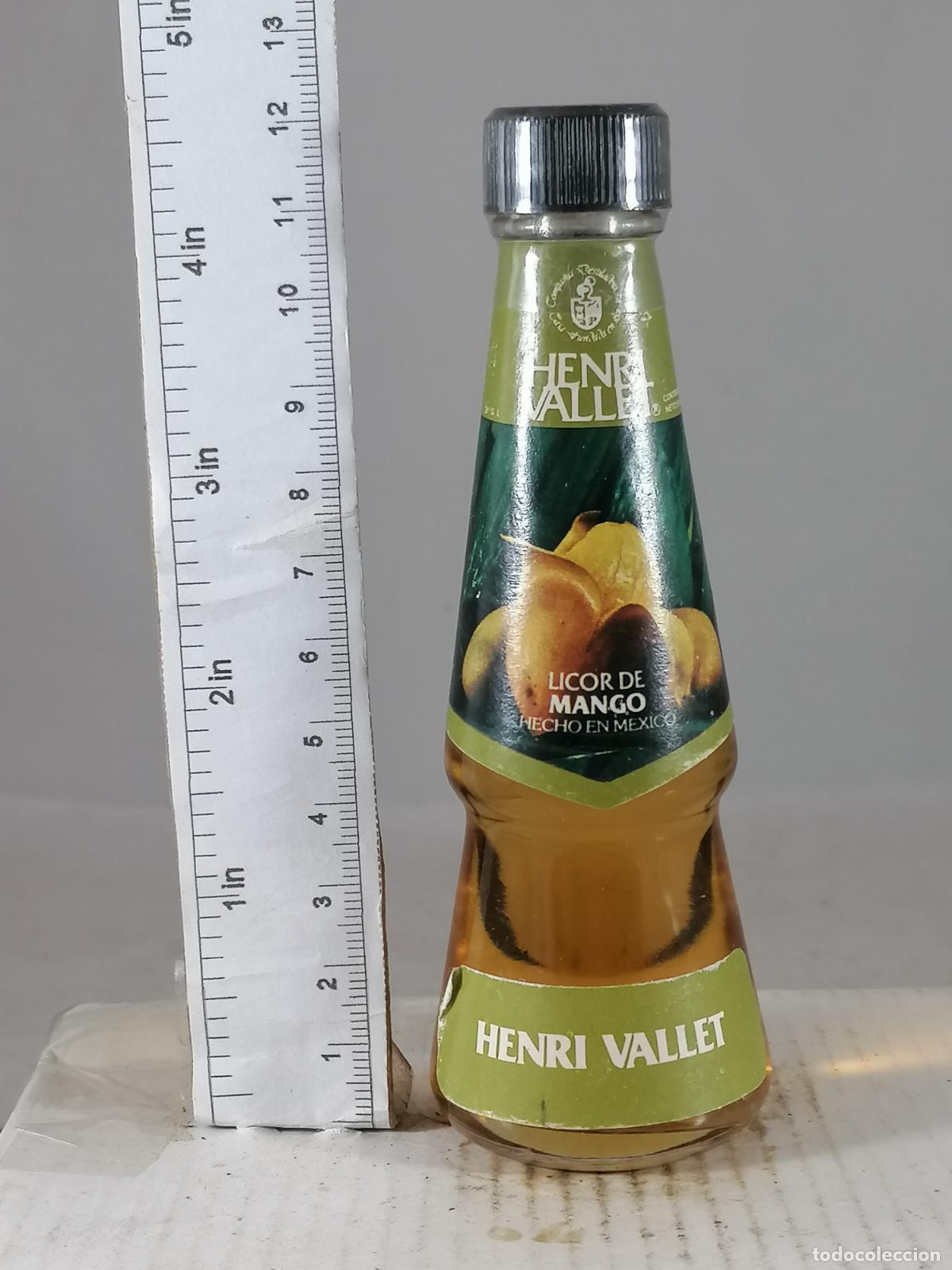 Coleccionismo de vinos y licores: BOTELLITA BOTELLIN HENRI VALLET LICOR DE MANGO MEXICO