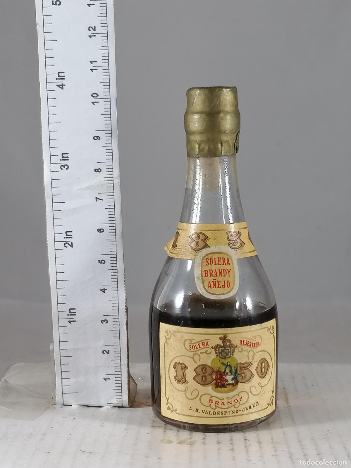 Coleccionismo de vinos y licores: BOTELLITA BOTELLIN BRANDY SOLERA 1850 VALDESPINO JEREZ