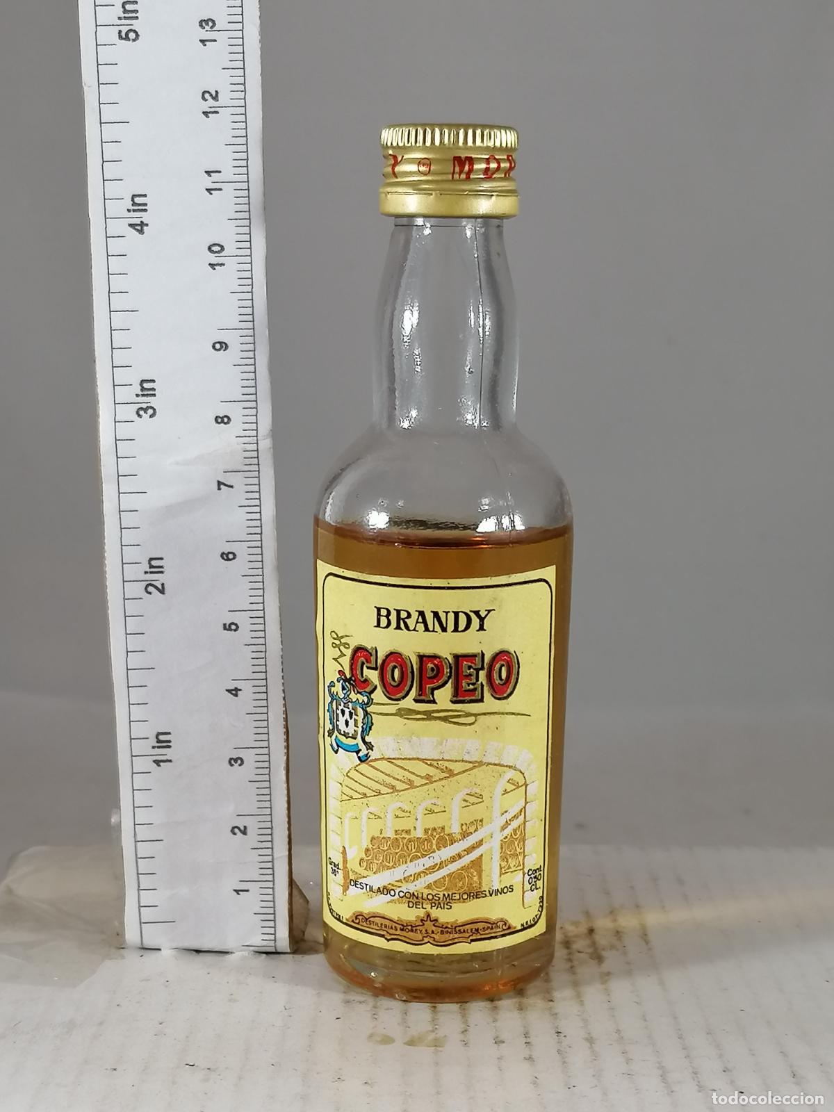 Coleccionismo de vinos y licores: BOTELLITA BOTELLIN BRANDY COPEO DESTILERIAS MOREY BINISALEM ESPA&Ntilde;A