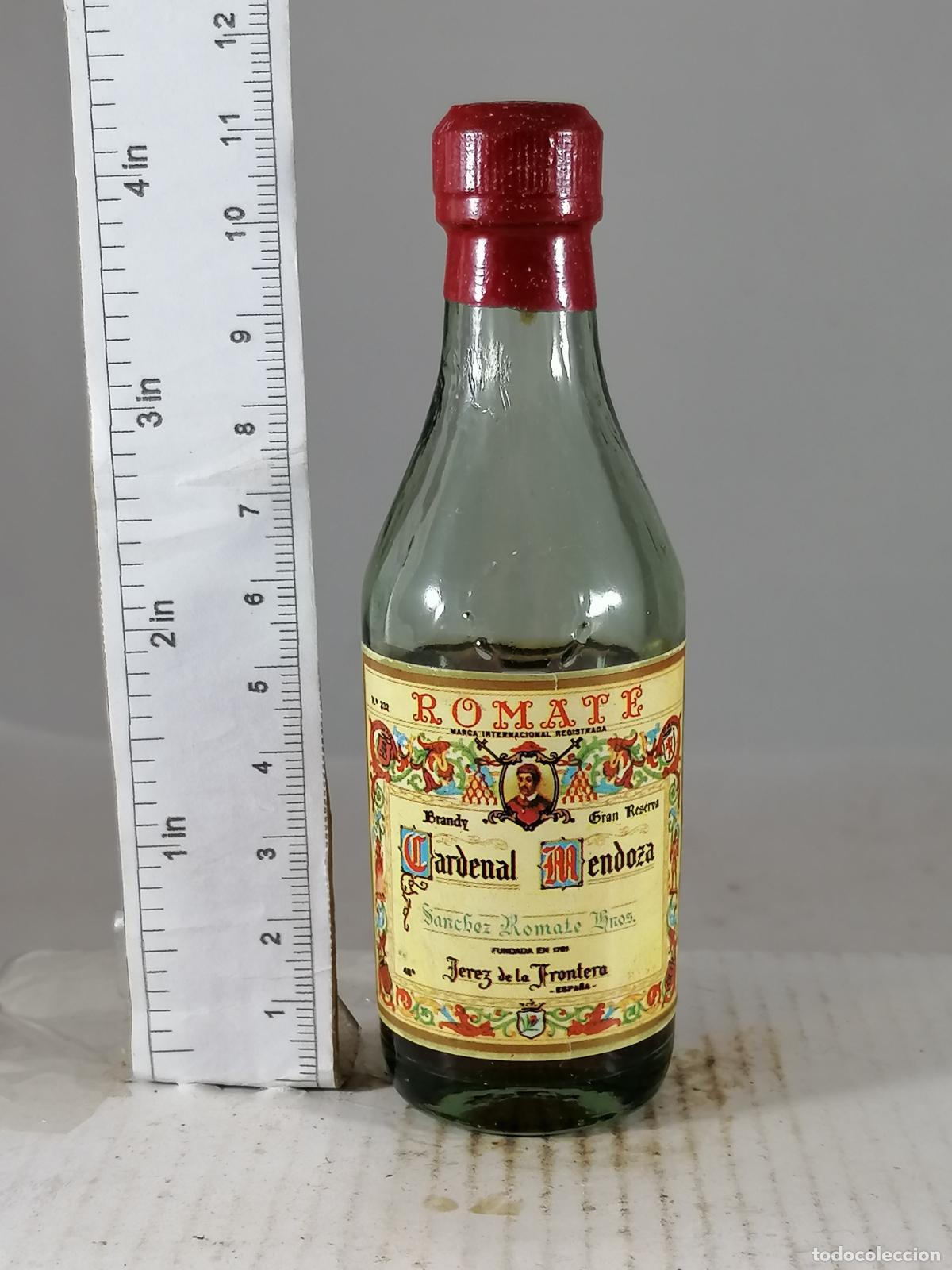 Coleccionismo de vinos y licores: BOTELLITA BOTELLIN BRANDY ROMATE SANCHEZ ROMATE JEREZ DE LA FRONTERA