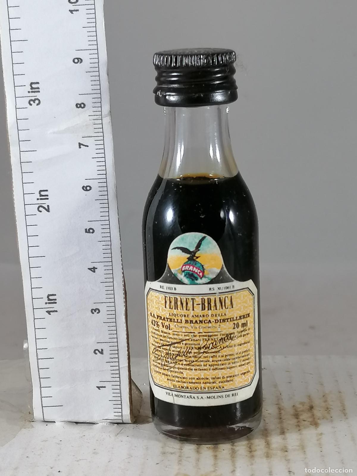 Sammlung von Weinen und Lik&ouml;ren: BOTELLITA BOTELLIN FERNET BRANCA VILA MONTA&Ntilde;A MOLINS DE REI