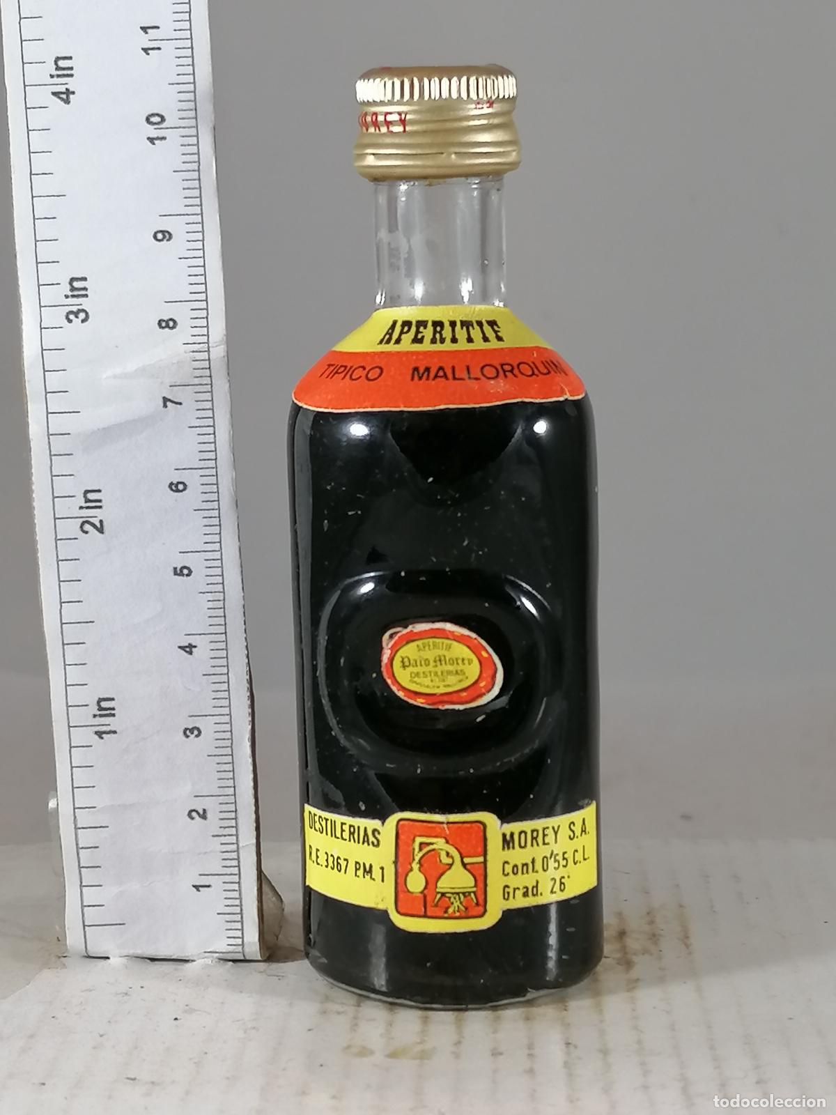 Collection of wines and liquors: BOTELLITA BOTELLIN APERITIF MALLORQUIN DESTILERIAS MOREY