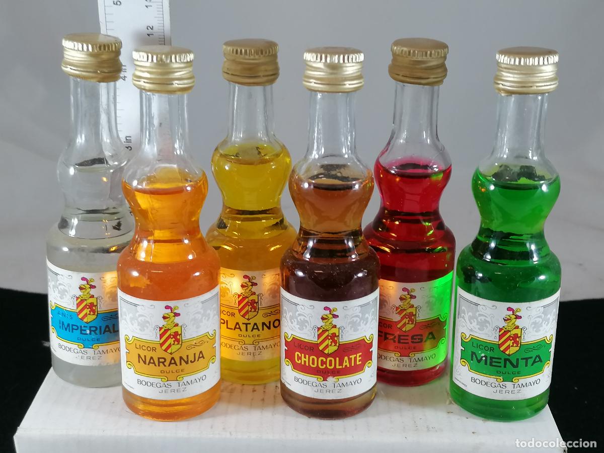 Coleccionismo de vinos y licores: BOTELLITA BOTELLIN LOTE DE 6 LICORES BODEGAS TAMAYO JEREZ