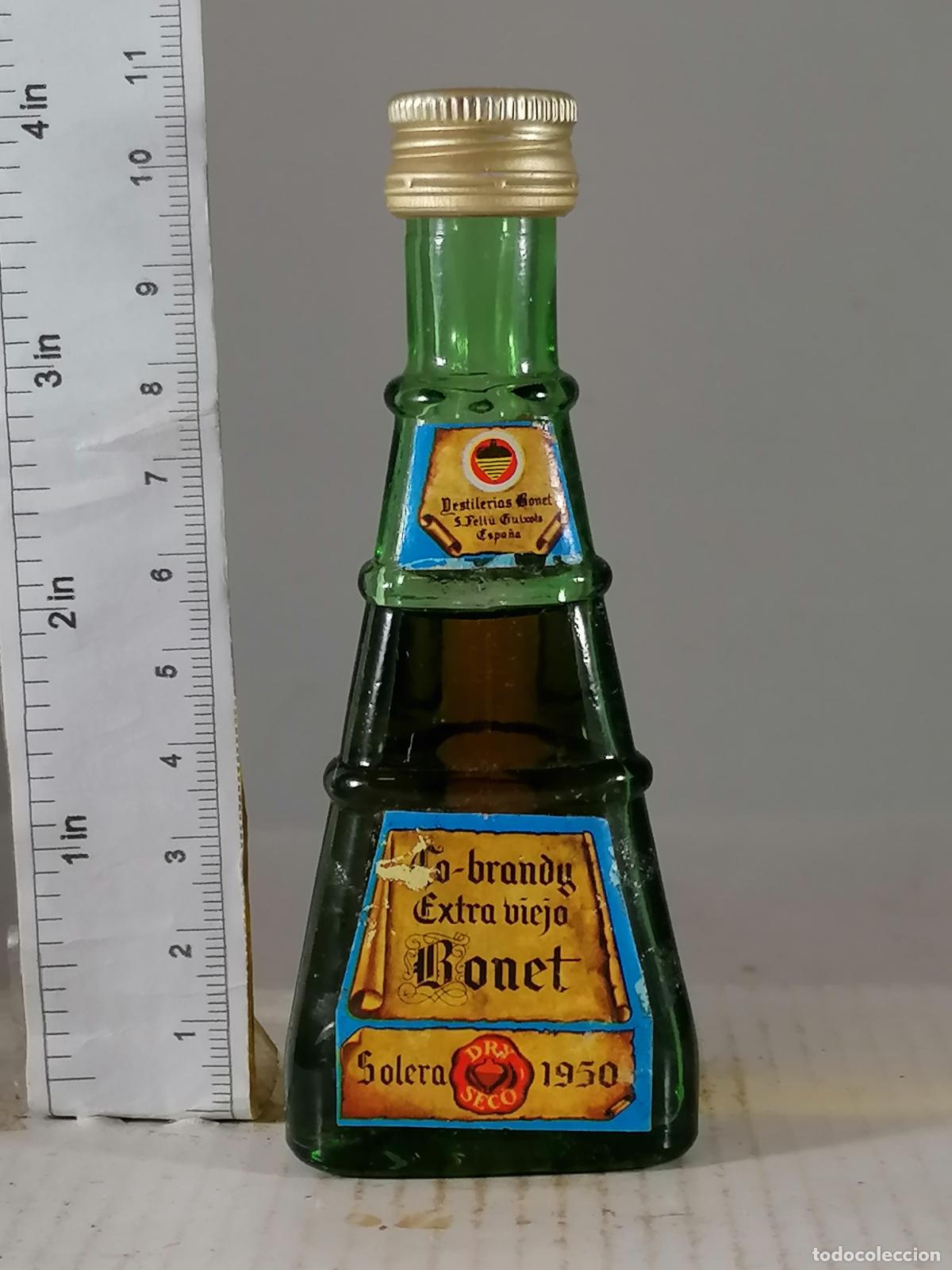 Coleccionismo de vinos y licores: BOTELLITA BOTELLIN LICOR CO BRANDY BONET SOLERA 1950 DESTILERIAS BONET SANT FELIU DE GUIXOLS
