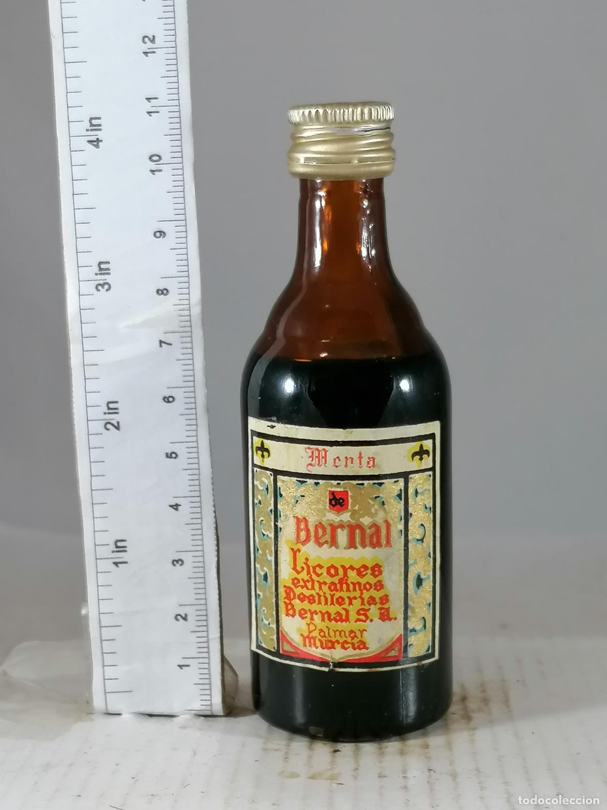 Coleccionismo de vinos y licores: BOTELLITA BOTELLIN MENTA BERNAL LICORES DESTILERIAS BERNAL EL PALMAR MURCIA