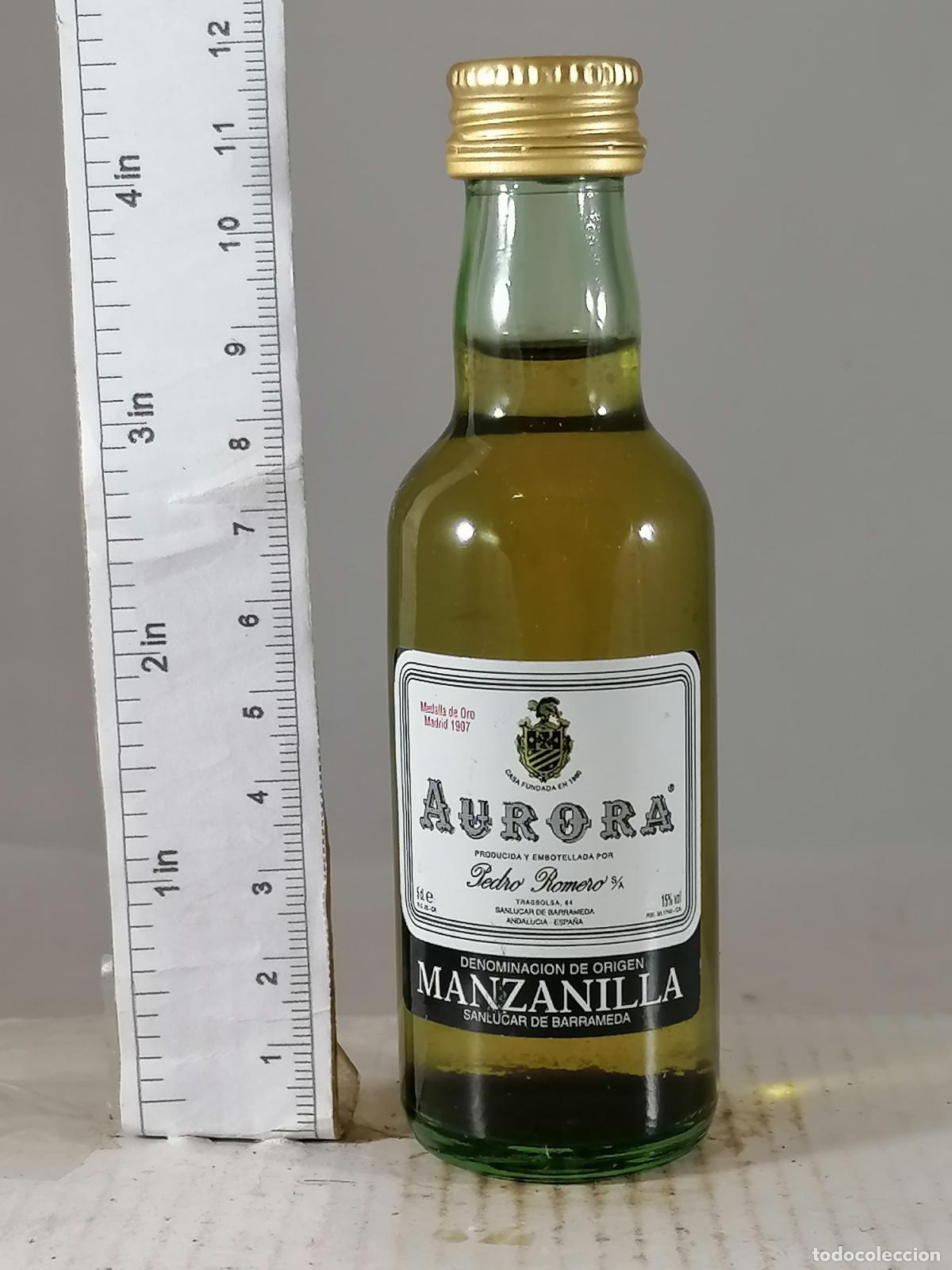 Sammlung von Weinen und Lik&ouml;ren: BOTELLITA BOTELLIN MANZANILLA AURORA PEDRO ROMERO SANLUCAR DE BARRAMEDA