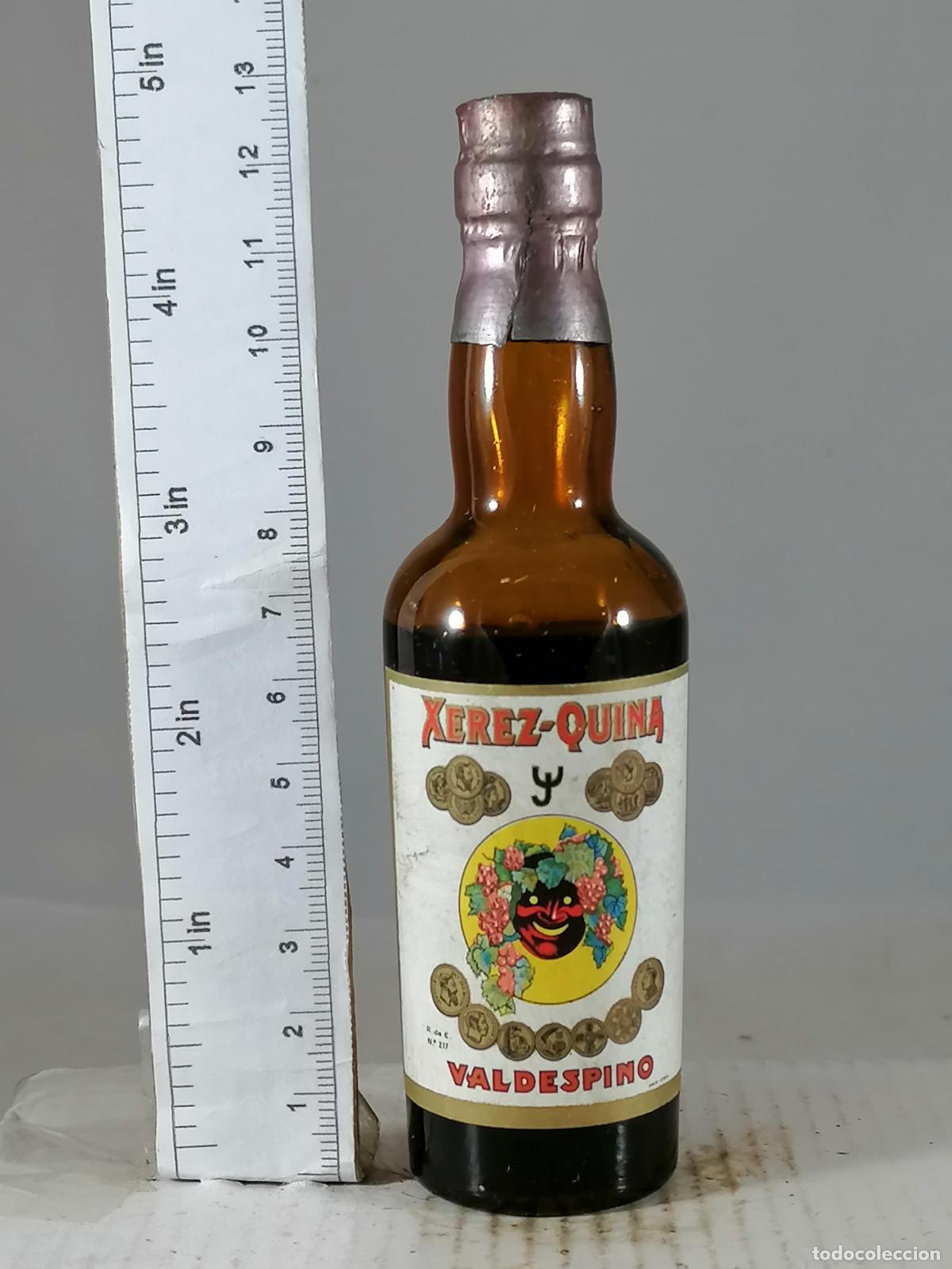 Coleccionismo de vinos y licores: BOTELLITA BOTELLIN XEREZ QUINA MACHARNUDO VALDESPINO JEREZ DE LA FRONTERA