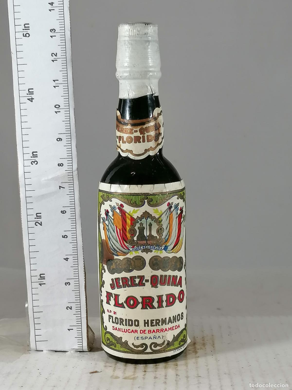 Coleccionismo de vinos y licores: BOTELLITA BOTELLIN JEREZ QUINA FLORIDO HERMANOS SANLUCAR DE BARRAMEDA