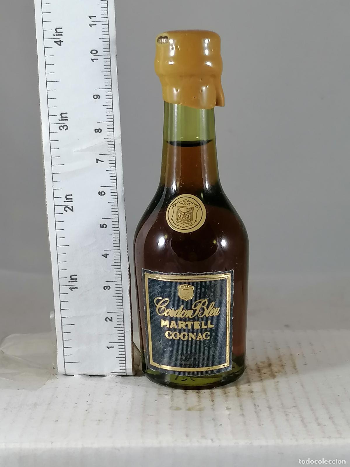 Collection of wines and liquors: BOTELLITA BOTELLIN COGNAC MARTELL CORDON BLEU AZUL FRANCE