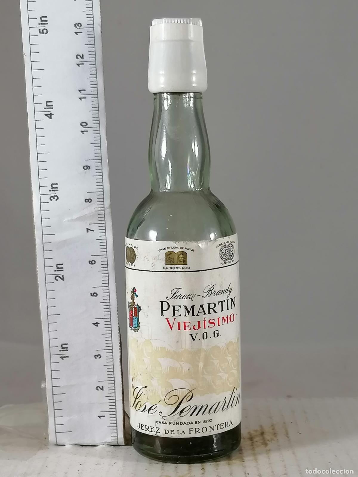Coleccionismo de vinos y licores: BOTELLITA BOTELLIN JEREZ BRANDY VIEJISIMO VOG JOSE PEMARTIN JEREZ DE LA FRONTERA