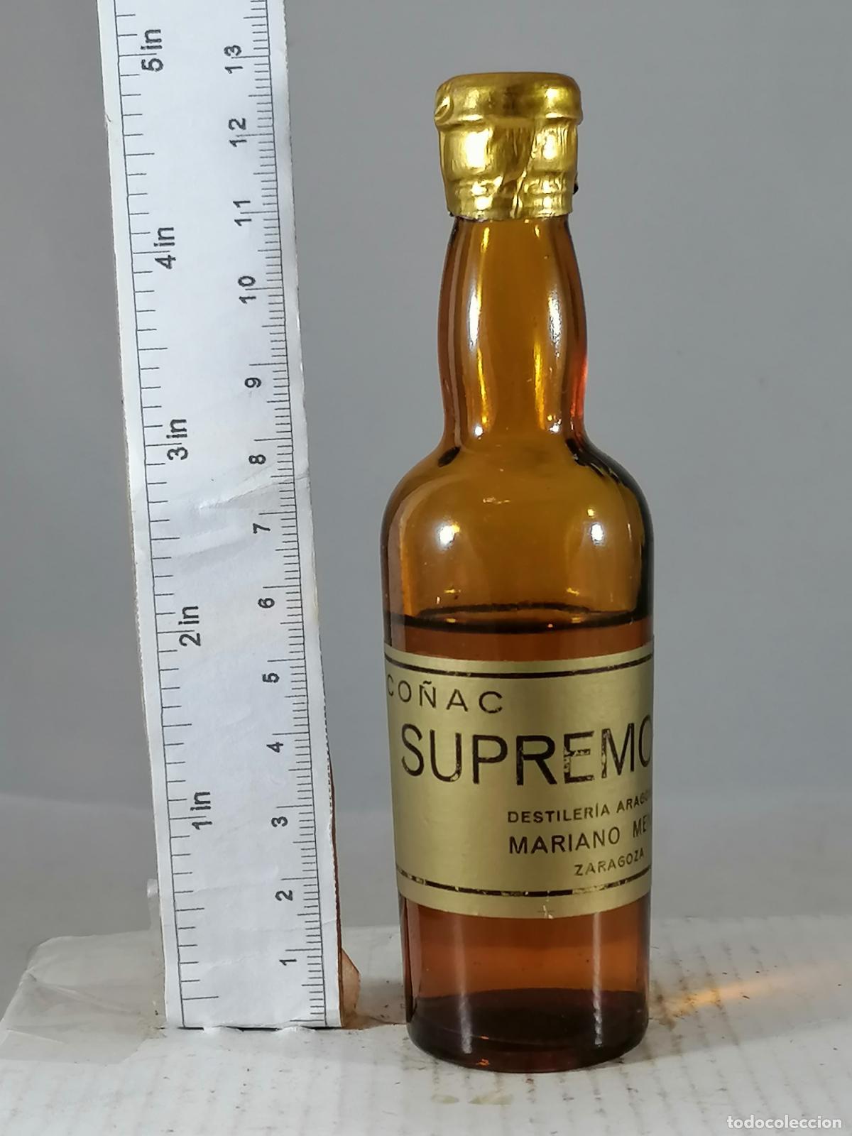Colecionismo de vinhos e licores: BOTELLITA BOTELLIN CO&Ntilde;AC SUPREMO DESTILERIA ARAGONESA MARIANO MENOR ZARAGOZA