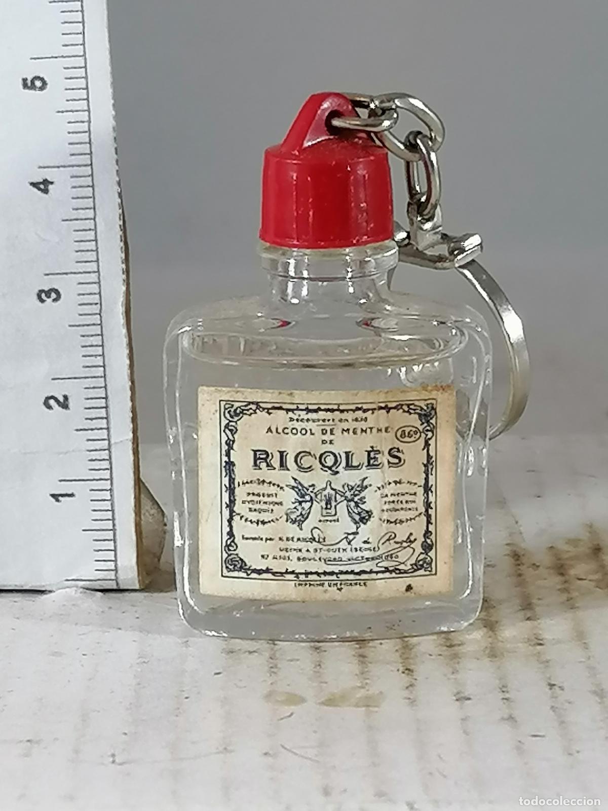 Sammlung von Weinen und Lik&ouml;ren: BOTELLITA BOTELLIN LLAVERO RICQLES ALCOOL MENTHE FRANCIA MINIATURA