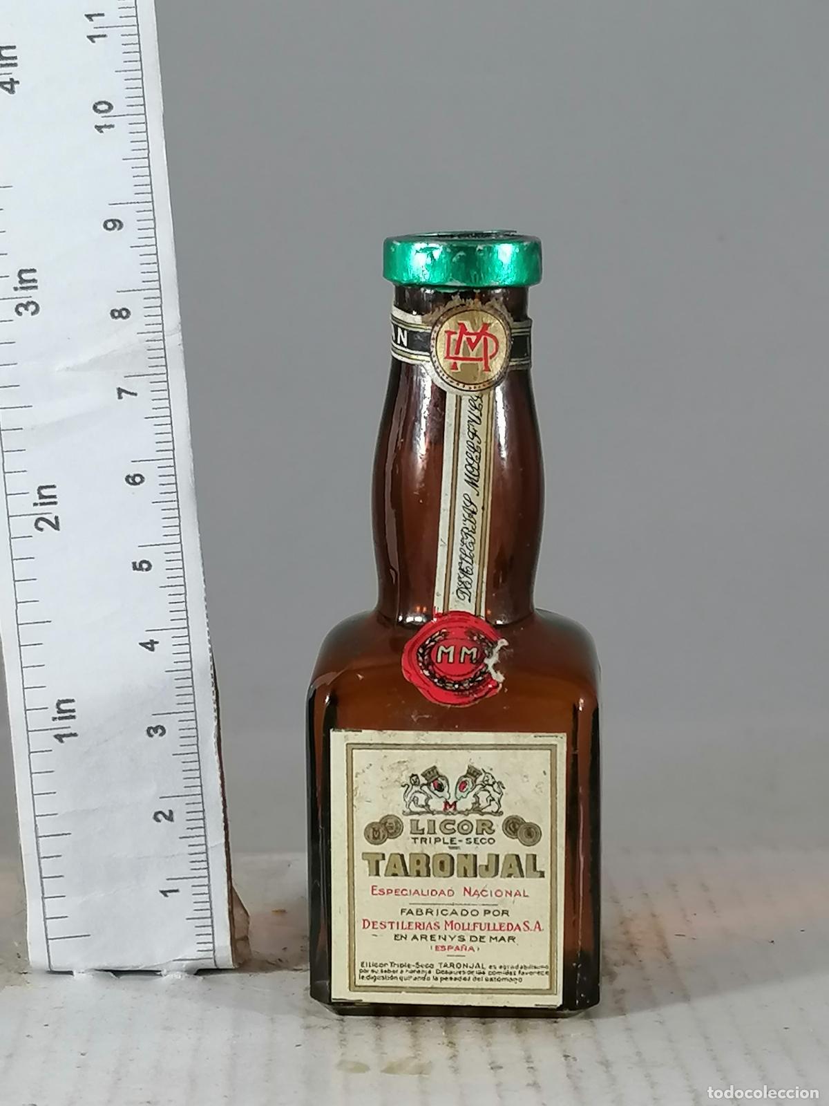Coleccionismo de vinos y licores: BOTELLITA BOTELLIN LICOR TARONJAL DESTILERIAS MOLLFULLEDA ARENYS DE MAR