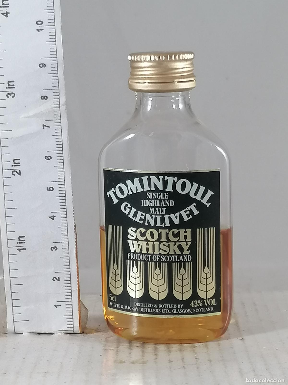 Coleccionismo de vinos y licores: BOTELLITA BOTELLIN WHISKY TOMINTOUL GLENLIVET SINGLE MALT WHYTE & MACKAY