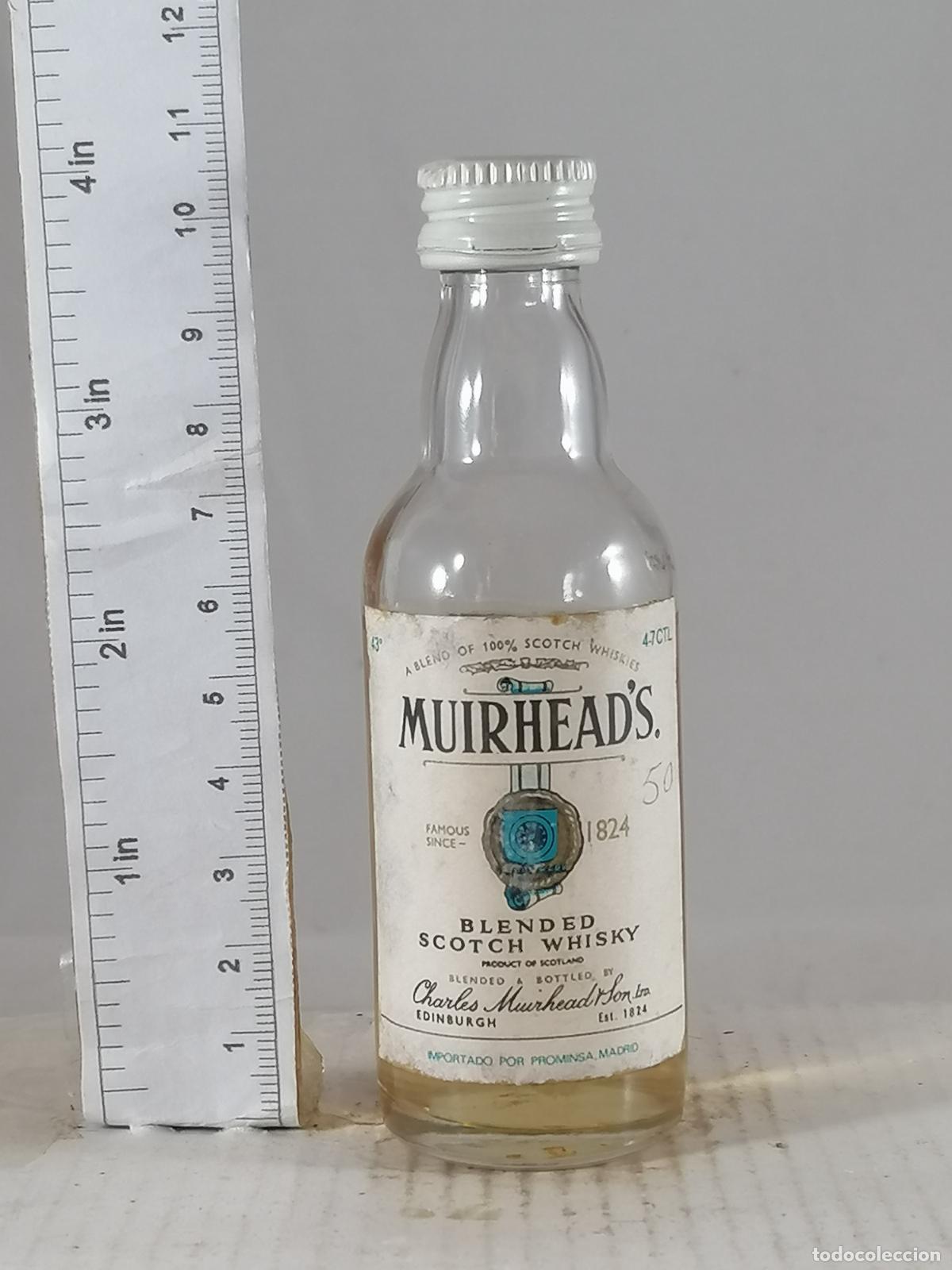 Coleccionismo de vinos y licores: BOTELLITA BOTELLIN WHISKY MUIRHEADS BLENDED CHARLES MUIRHEAD SCOTLAND PROMINSA MADRID