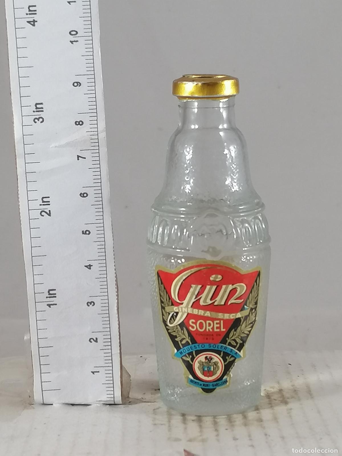 Coleccionismo de vinos y licores: BOTELLITA BOTELLIN GIN SOREL LICORES SOREL MODESTO SOREL ARENYS DE MUNT