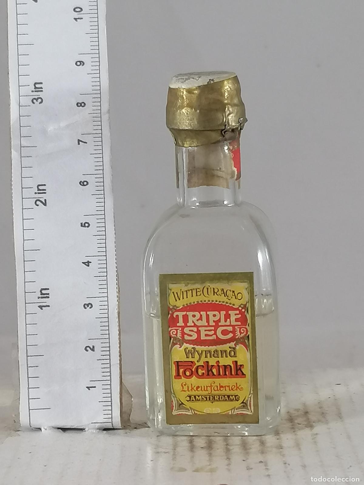 Coleccionismo de vinos y licores: BOTELLITA BOTELLIN WYNAND FOCKINK WITTE CURACAO AMSTERDAM