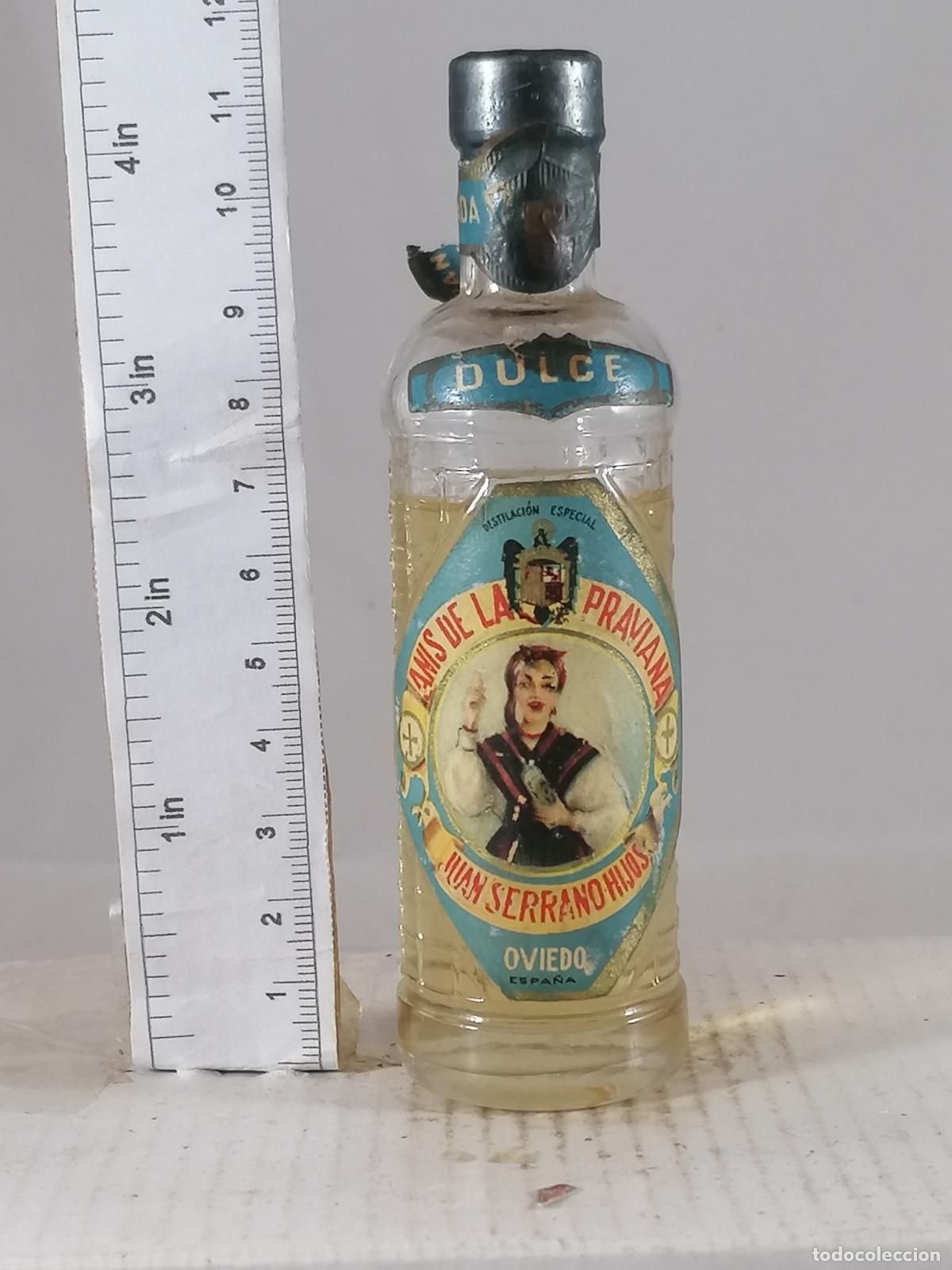 Sammlung von Weinen und Lik&ouml;ren: BOTELLITA BOTELLIN ANIS DE LA PRAVIANA DULCE JUAN SERRANO E HIJOS OVIEDO